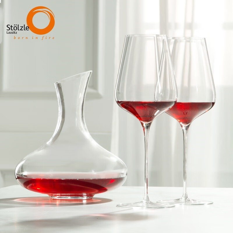 索雅特 Stolzle德国进口手工水晶玻璃红酒杯白葡萄酒杯高脚杯创意醒酒器 Q1手工波尔多红酒杯 2支 600ml