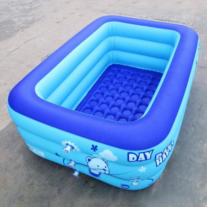 送海洋球约米层游泳池小孩洗澡浴盆婴儿充气儿童玩具池家用成 规格1.2米