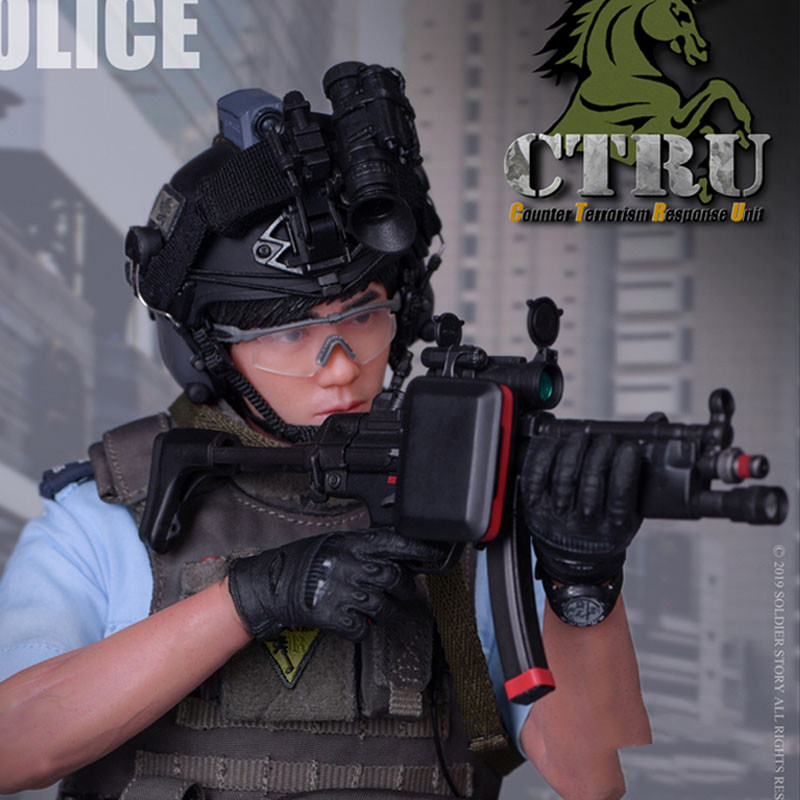 全光辰(quanguangchen)小兵仿真人偶 香港swat特勤队16兵人模型ctru