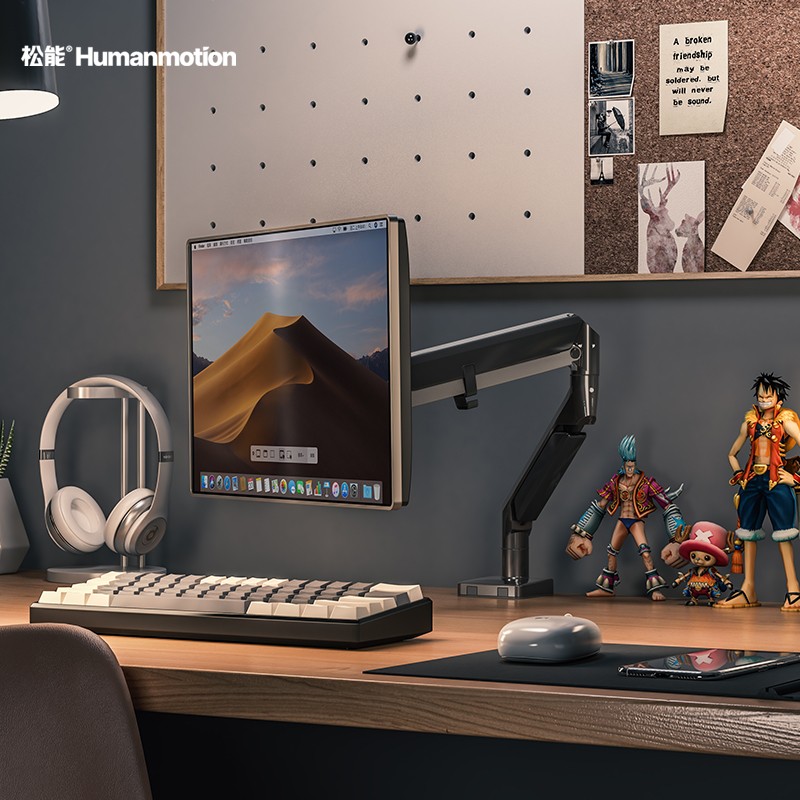 松能电脑支架 显示器支架 桌面升降显示器支架臂 旋转电脑架 显示器底座增高架屏幕支架 T2-1H