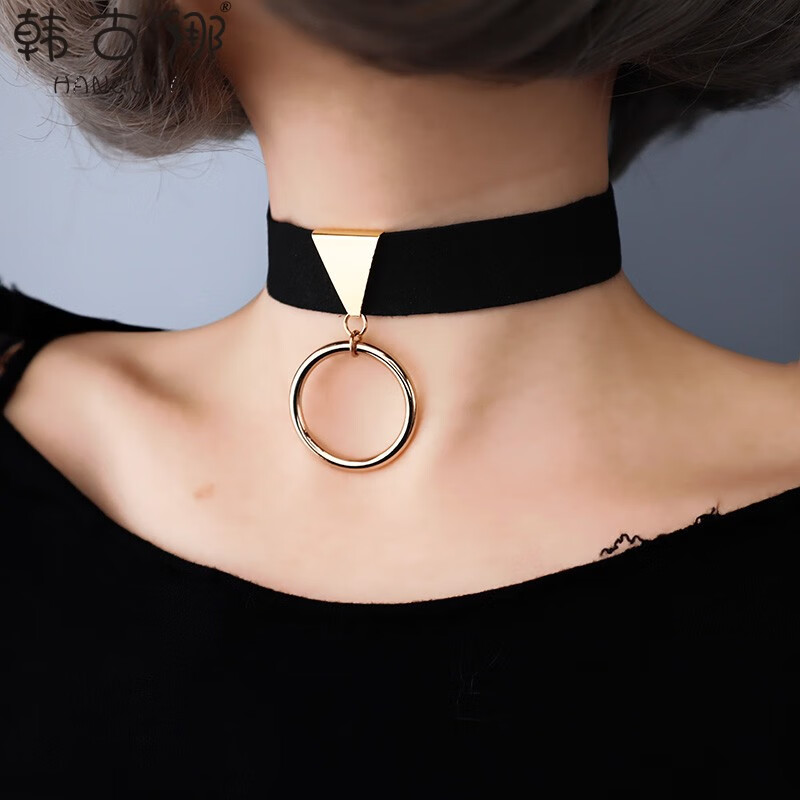 玖维娅朋克项链ins锁骨女原宿脖子饰品暗黑颈带宽哥特脖链欧美颈链 主
