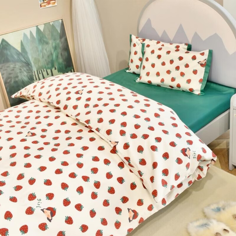 儿童单件幼儿园宝宝单人宿舍春秋卡通被套 浆果女孩(a类婴儿棉)-jxx