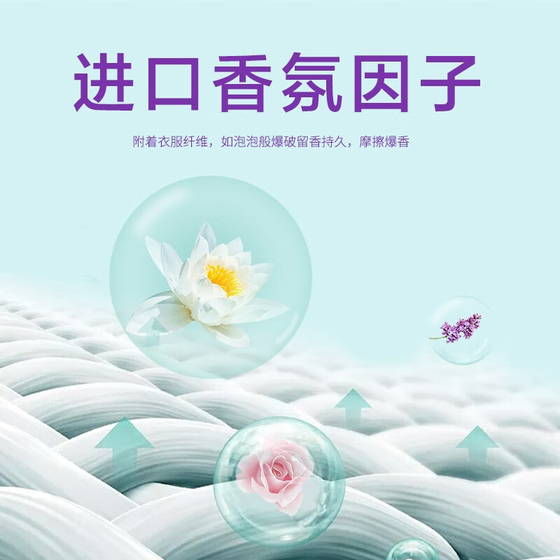 卡娇图家用留香珠柔顺洗衣珠持久留香护衣护色增香颗粒香水淡香衣物 紫色莫奈花园【200g】