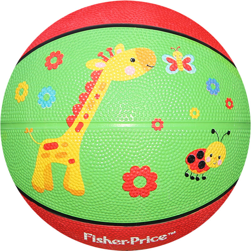 费雪(Fisher-Price)卡通小皮球拍拍球幼儿园篮球礼物女男孩 F0515-2儿童篮球17cm -长颈鹿款