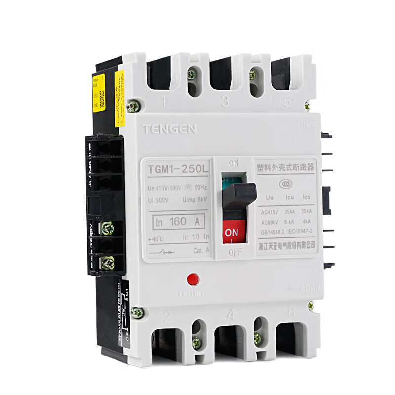 天正電氣塑殼斷路器帶分勵脫扣遠(yuǎn)程強(qiáng)切預(yù)付 TGM1250L3340250A AC220V