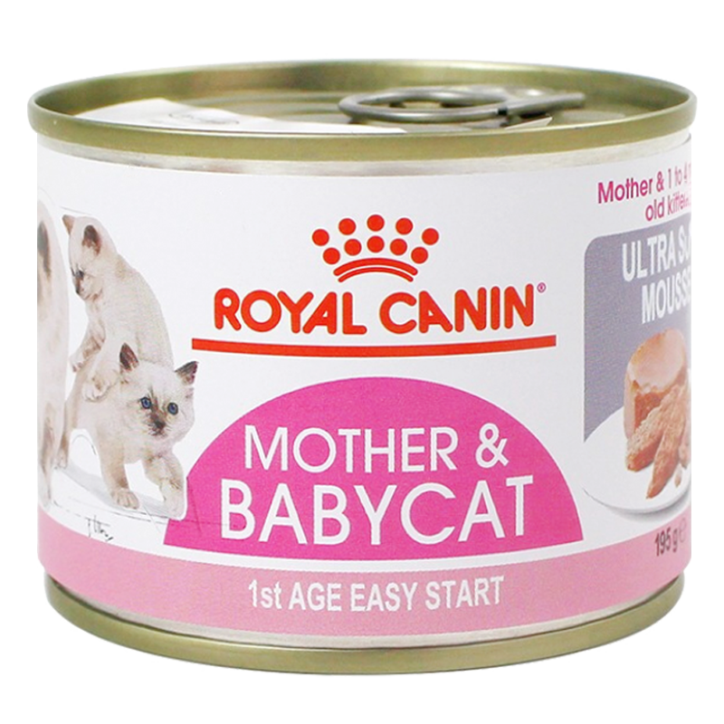皇家奶糕罐頭 慕斯1-4個月離乳期幼貓奶糕全期孕貓主食罐頭營養(yǎng)貓濕糧 進口皇家奶糕罐頭195g/罐x6罐