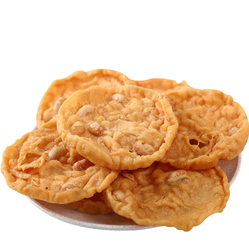 味巴哥江西特产豆巴子赣州零食小吃月亮巴花生粑铁勺饼油炸锅巴230g