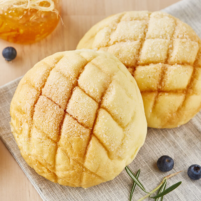 德祥隆港式菠萝面包早餐食品零食面包蛋糕整箱包 菠萝包4个装