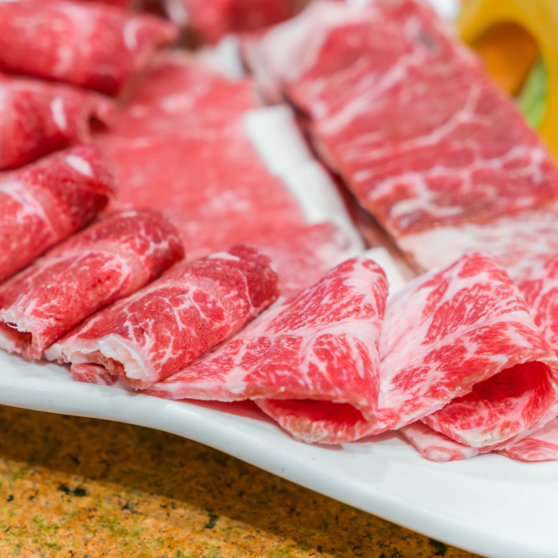 虎钢馋清真国产雪花牛肉肥牛块新鲜原切生牛肉家庭烤肉