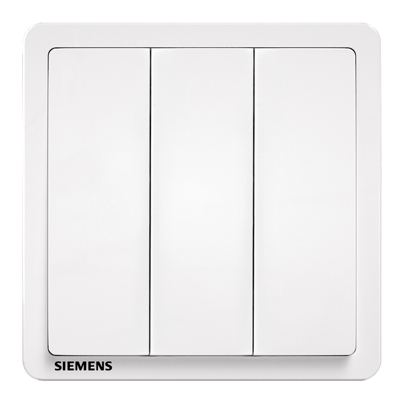 西门子(SIEMENS)开关插座 三开双控开关面板 致典雅白色,13.43元—— 慢慢买比价网