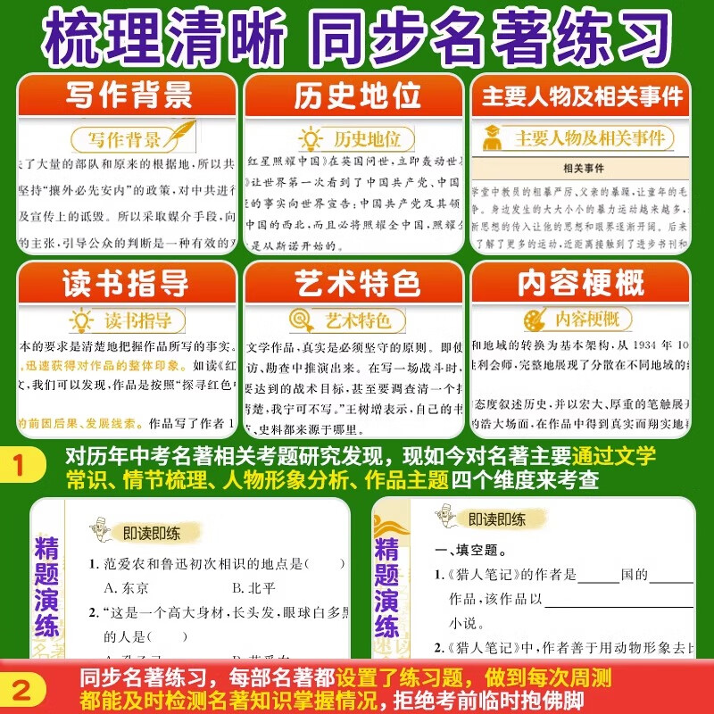 【官方正版】名校课堂名著速读初中生中考必读12部名著导读考点精练语文必考名著八九年级中考总复习全三册阅读真题同步教材思维导图精讲细练书 名著速读【初中通用】七八九年级