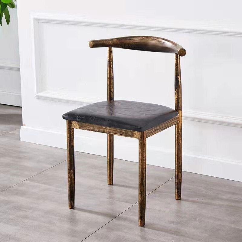 扑哩扑剌牛角椅子餐桌椅子靠背用简约凳子化妆咖啡厅休闲现代办角椅