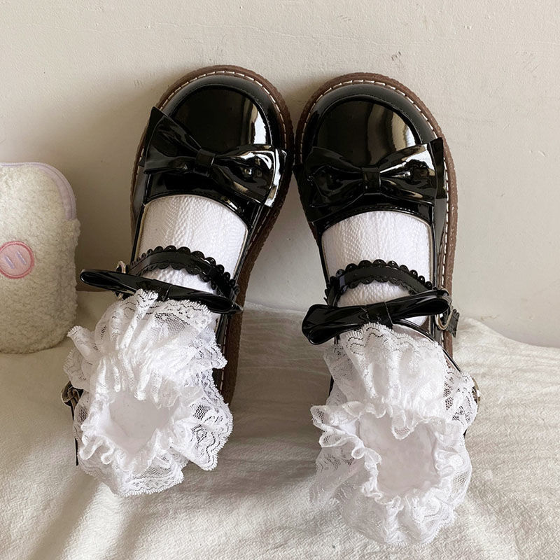 猪腰子鞋洛丽塔鞋萝莉鞋lolita小皮鞋女可爱圆头软妹大头鞋女jk学院风