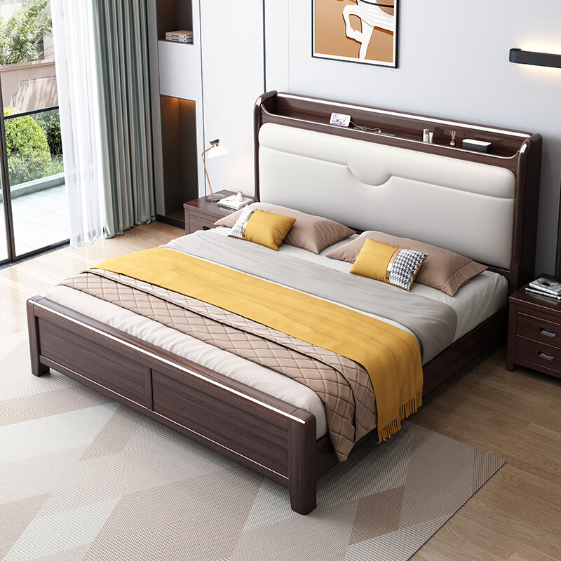 优依福新中式婚床金丝檀木实木床1.