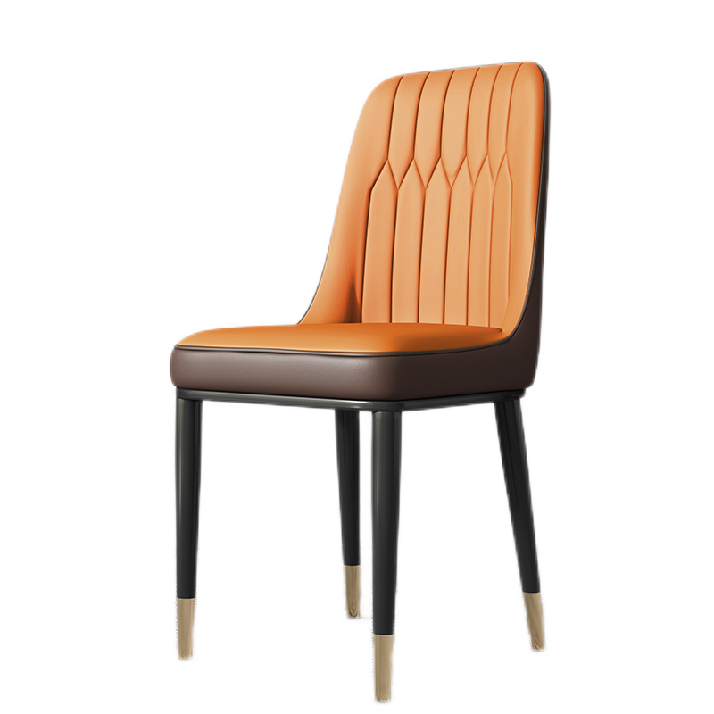 全今 椅子餐椅 餐椅家用 餐桌椅子轻奢皮革吃饭椅子 饭店靠背椅餐厅酒店椅子卧室化妆椅【升级加厚加大】 桔咖色【升级加厚款】