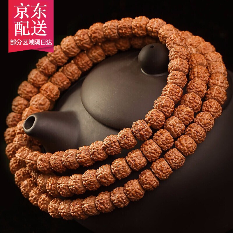 君恩藏式玄武纹五瓣小金刚菩提子手链项链素珠佛珠手串108颗 玄武纹