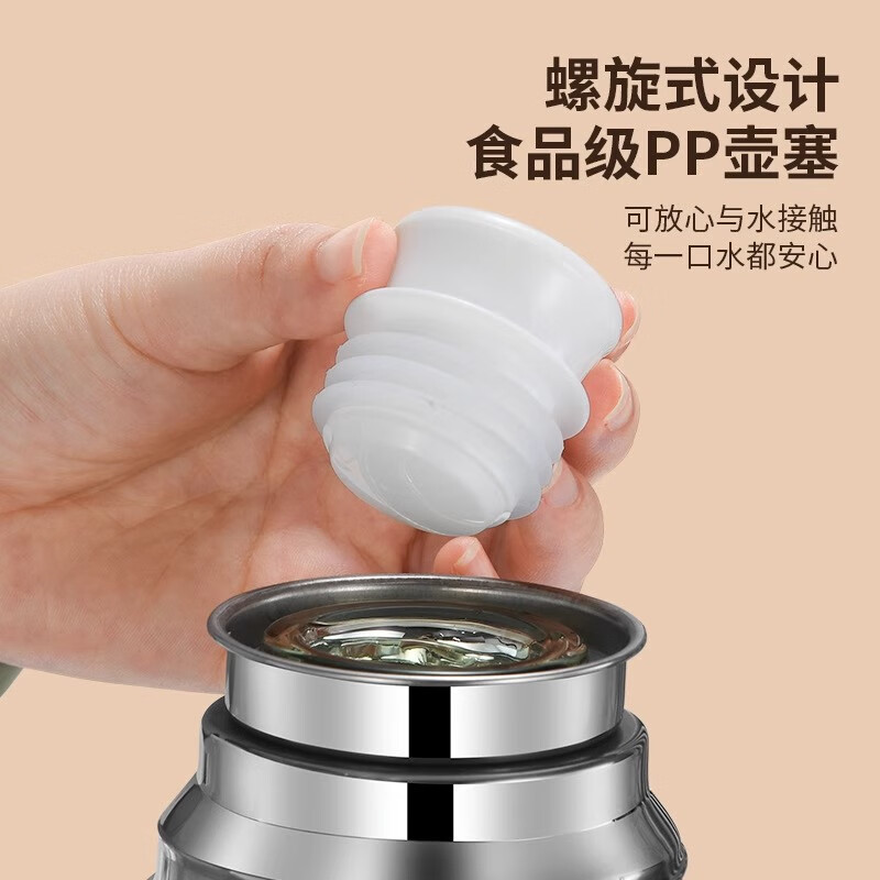 不锈钢热水瓶保温玻璃内胆暖壶家用保温壶宾馆酒店大容量保温瓶 3.2L 平盖彩色