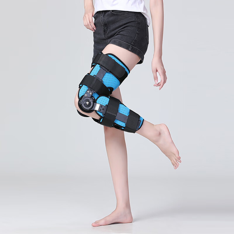 可调钢托膝关节固定支具支架腿部膝盖骨折损伤半月 升级款(左) 均码