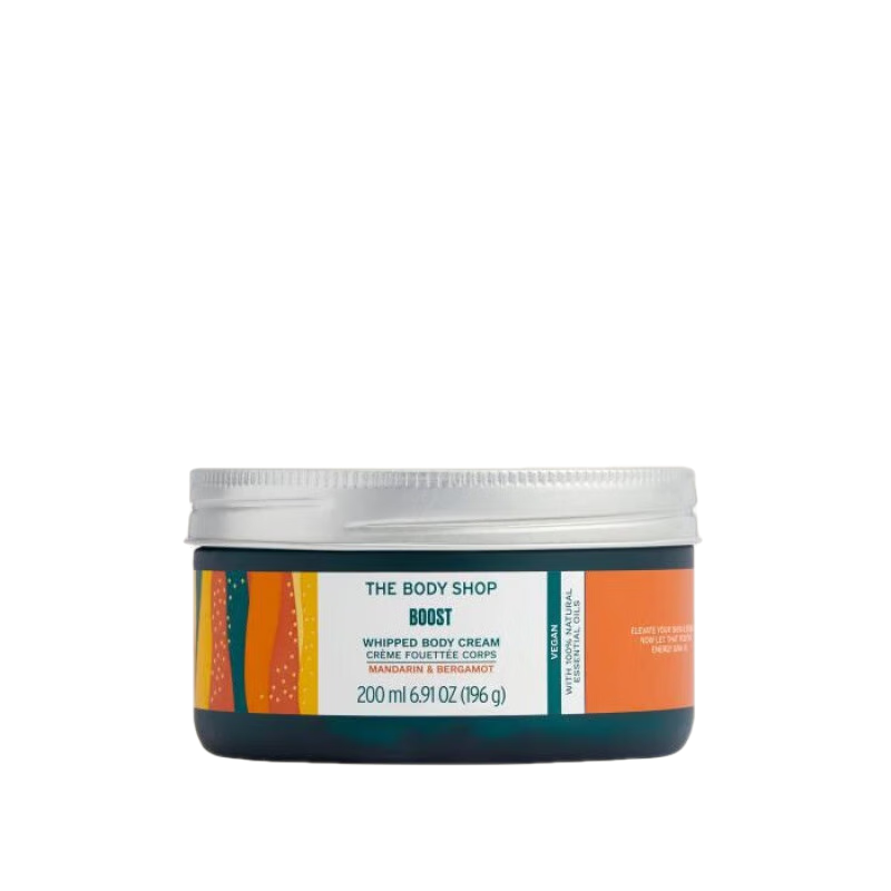 美體小鋪（The Body Shop）Boost攪打身體霜夏清爽不粘膩身體乳含柑橘和佛手柑精油滋潤(rùn)清香 NO COLOUR 200 ML