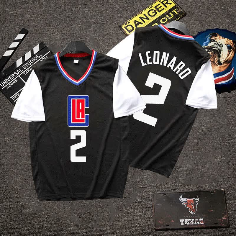 山头林村快船球衣伦纳德2号保罗乔治13号假两件夏季男生女生休闲运动