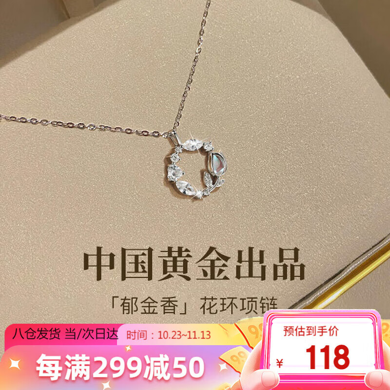 珍尚银【中国黄金】银项链女士生日礼物纪念日送女友老婆闺蜜吊坠锁骨链属于什么档次？