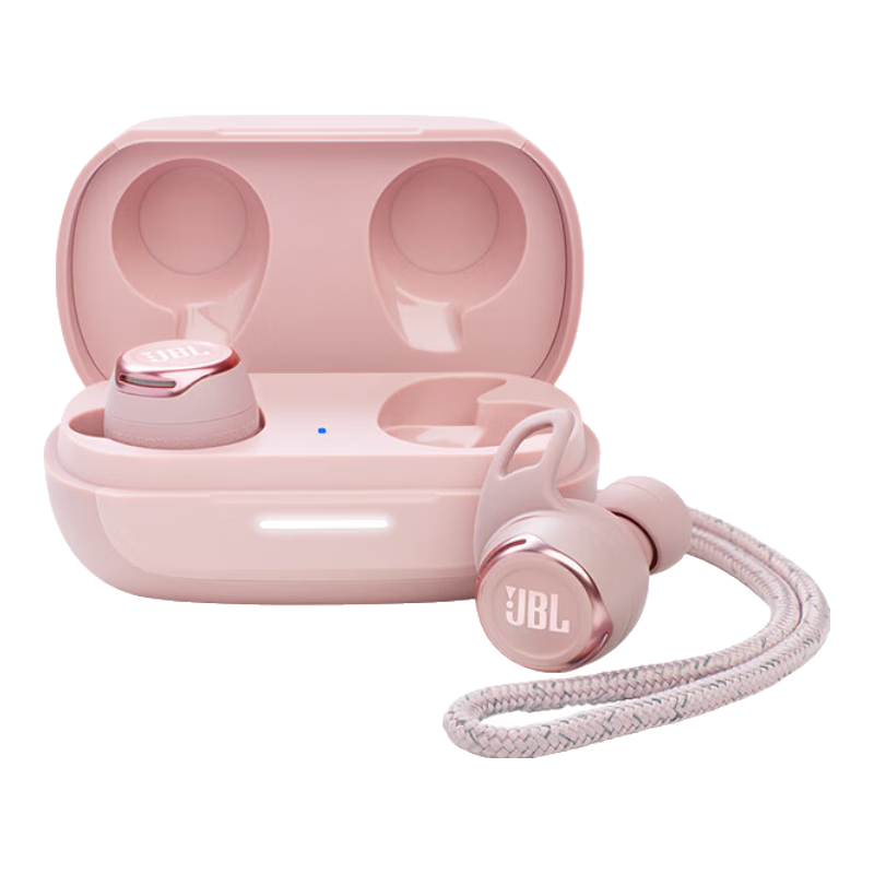 JBL 杰宝 Reflect flow pro主动降噪真无线运动蓝牙耳机IP68防水防汗苹果华为通用耳机 智能降噪+环境感知 粉色