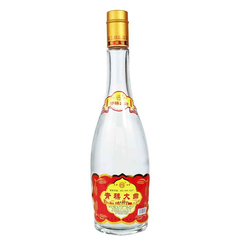 昆仑泉青海互助青稞酒 昆仑泉青稞原浆清香型白酒光瓶 52度 500ml 1瓶
