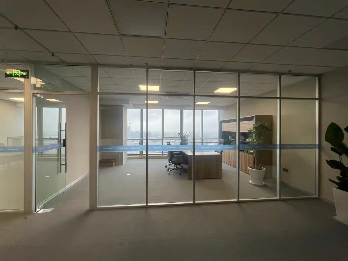 室玻璃隔断墙铝合金双层内带百叶钢化玻璃隔音隔墙 57款单玻璃隔断