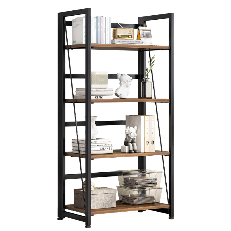 蔓斯菲尔 MSFE 书架 可折叠收纳架储物架钢木加固简易省空间落地文件书本柜摆放现代简约客厅置物架子