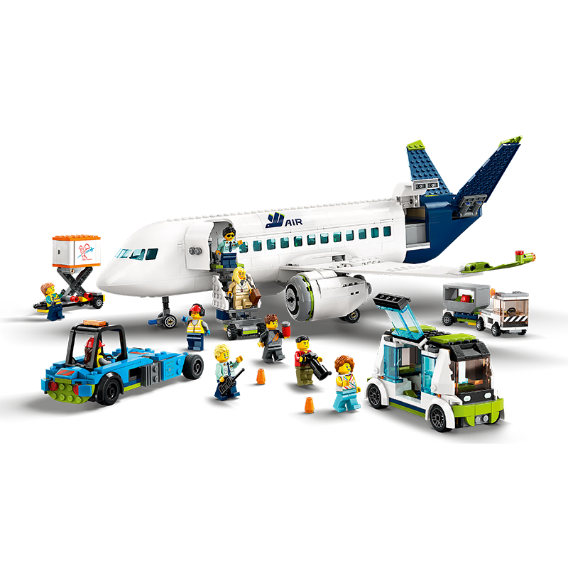 乐高（LEGO）积木拼装城市系列60367 客运飞机不可遥控男孩儿童玩具儿童节礼物