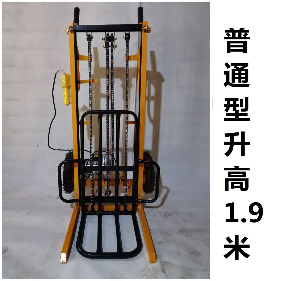 新款220v简易电动堆高车升降机小型叉车举高机搬运装卸堆垛摞胎机