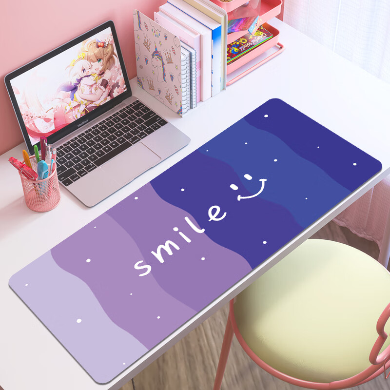 鼠标垫大号办公游戏女生桌垫精密锁边防滑键盘垫台式电脑桌垫800*300