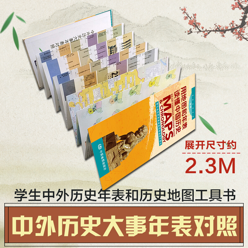2021用地图和年表读懂中国历史 中国历史长河图 便携版 折叠版中国