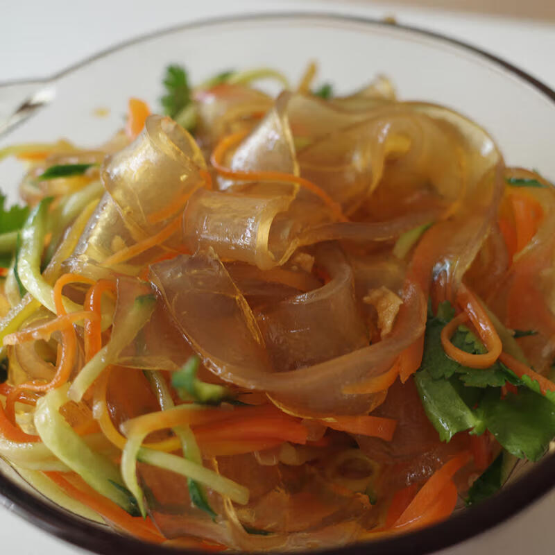 虎钢馋味巴哥东北大拉皮纯手工水晶凉皮干货凉拌粉皮宽粉条河南 大拉