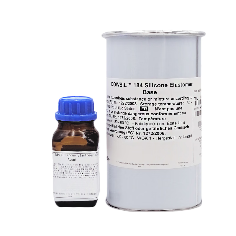 道康宁dc184光学胶陶氏pdms硅橡胶sylgard 184有机硅胶高透明胶水 dc