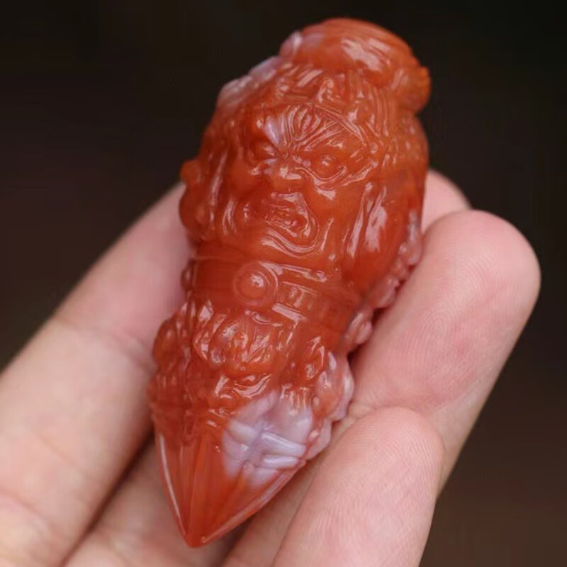 慈心缘 凉山南红金刚杵吊坠 南红玛瑙挂件送生日礼物56*26*26mm