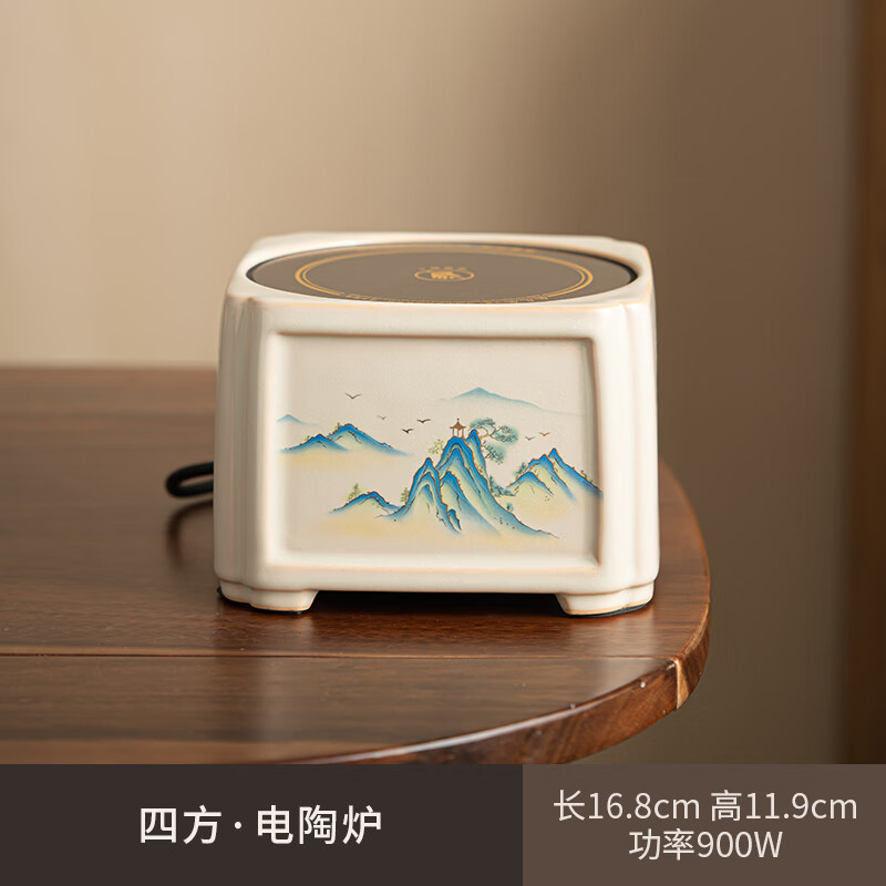 唐云匠心围炉煮茶一套烤茶烤红薯日式电陶炉室内家用茶壶煮茶器陶瓷复古 四方电陶炉（单炉）怎么样,好用不?