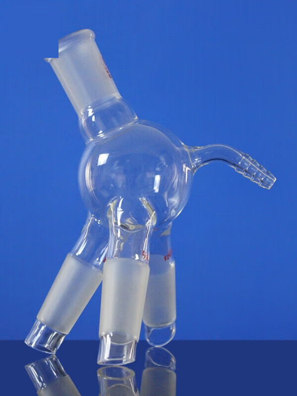 具小嘴带球三通接受真空三叉尾接管14/19/24磨口lh-200 磨口  14