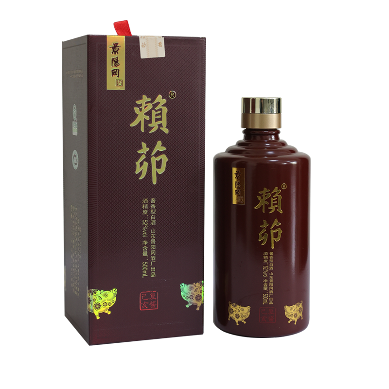 赖茆景阳冈 52度己亥复酱赖茆500ml酱香型单瓶礼盒装商务宴请