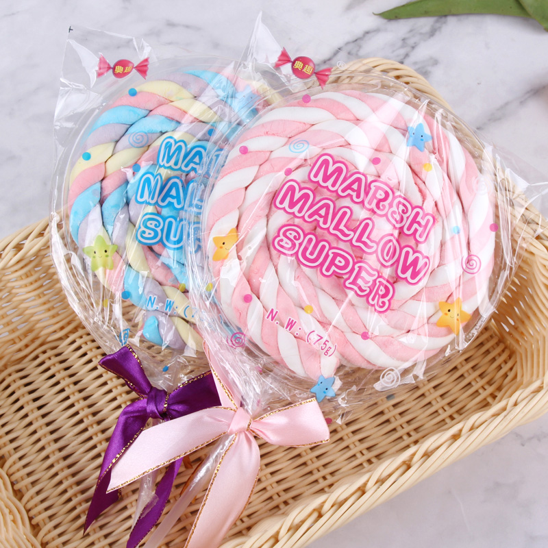 75克圆形粉色棉花糖*10支