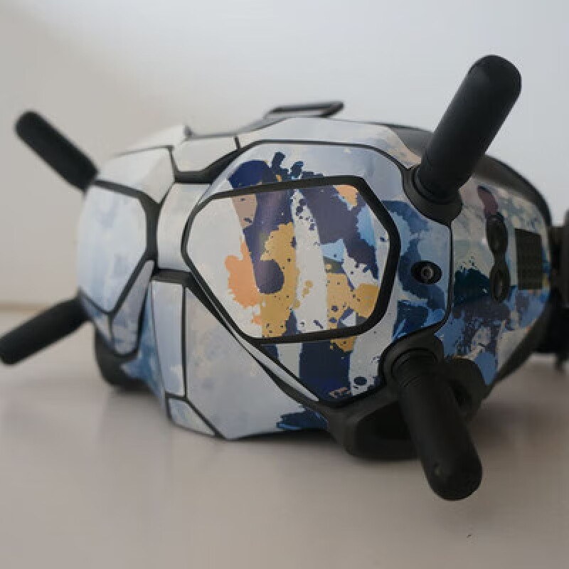 大疆fpv眼镜dji 一代v2贴膜皮肤全包围带耳朵 防滑 图案定制 天空