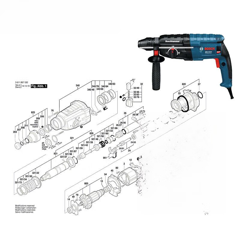 四坑电锤gbh2-28d电锤电钻电镐配件零件定子转子齿轮箱 定子1619 p11