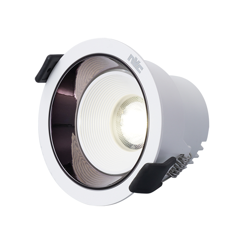 雷士照明(NVC)筒灯LED射灯WHTD06-03客厅卧室背景墙嵌入式电镀射灯漆白+电镀黑 6瓦暖白光