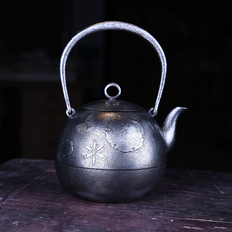 金铸堂日本南部原装进口纯手工无涂层烧水泡茶铸铁壶家用套装茶具 铁壶