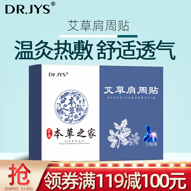 Dr.JYS 本草之家艾草肩周贴10贴 艾叶肩颈腰椎膝盖贴关节热敷艾灸贴