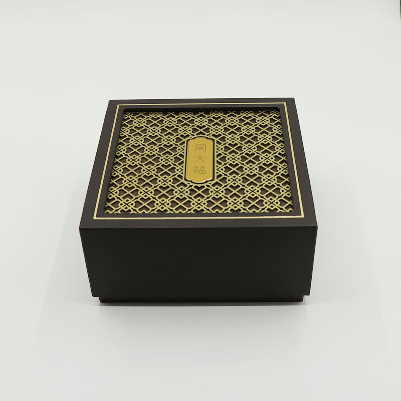 新款周大福盒包装传承系列精致复古黄金手镯戒指项链吊坠收纳盒 古法