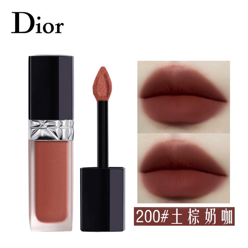 迪奥(dior)全新持久黑盖哑光唇釉烈艳蓝金锁色保湿不沾杯显色唇蜜520
