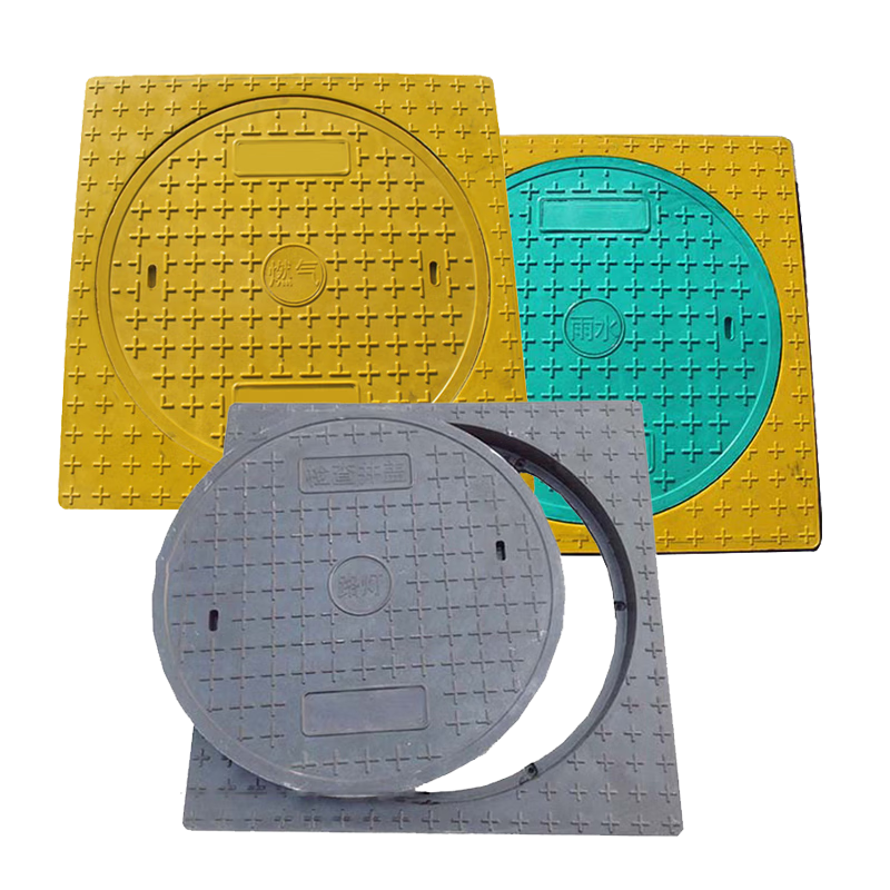 中吉万兴外方内圆树脂复合井盖市政绿化重型窖井盖雨水污水下水道盖板