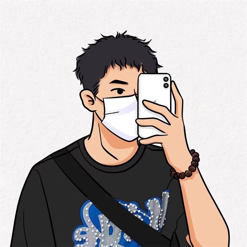 山头林村照片转手绘画 手绘头像定制微信男头约稿设计真人照片转动漫