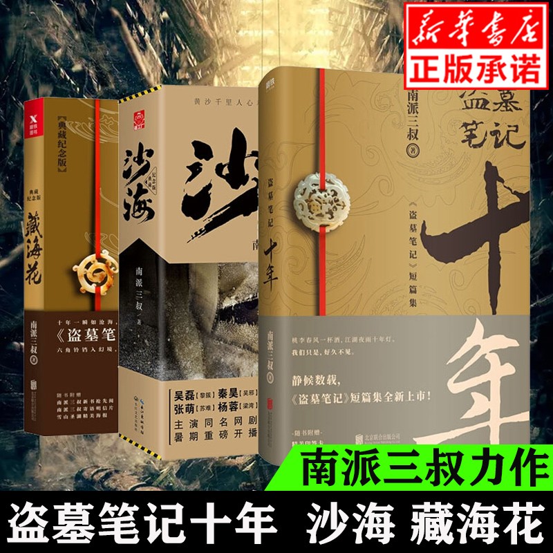 盗墓笔记十年+沙海（2册套装）+藏海花 全套共4册 南派三叔10年 作品 重新归来